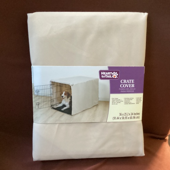 Heart To Tail Crate Cover Cream Color NEW - Picture 7 of 9
